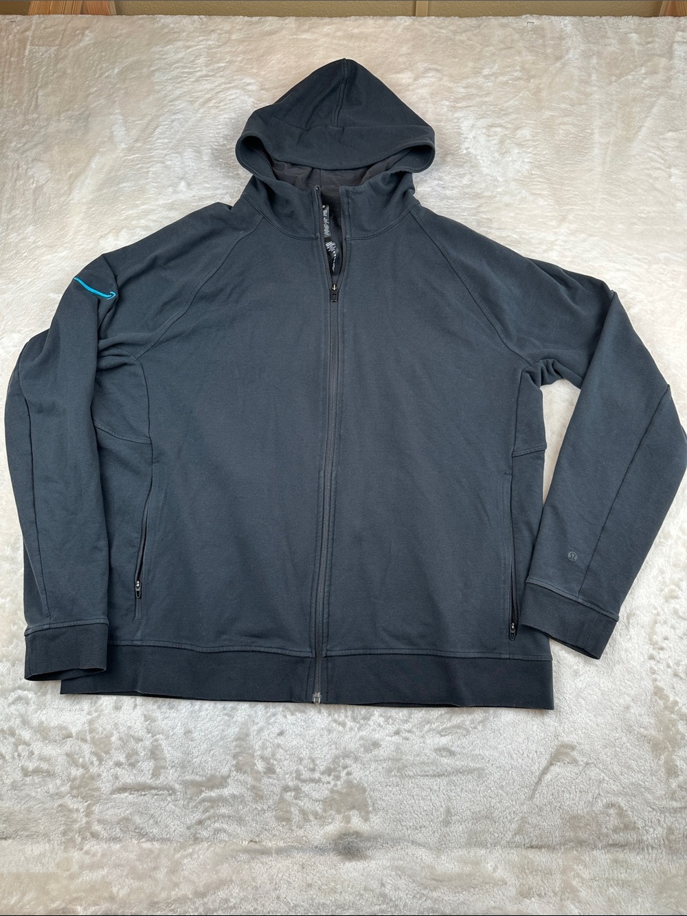 Lululemon City Sweat Hoodie Mens XXL Black Amazon Employee Logo Full Zip